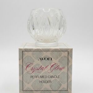 Avon Crystal Glow Candle Holder - Clear Elegance